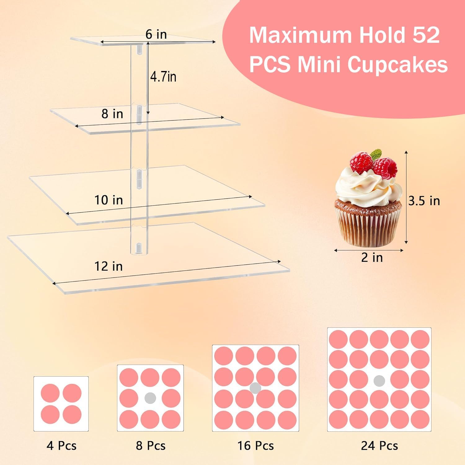 Homiva Store YestBuy 4 Tier Ac - огляд і ціна Cupcake Stand Tier