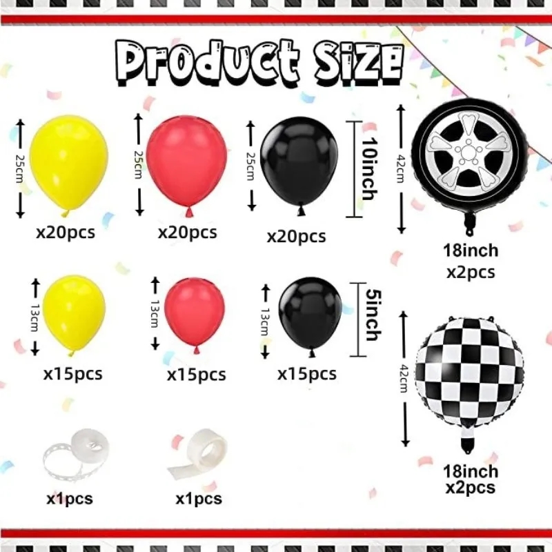 111pcs Racing Themed Latex Bal - огляд і ціна Event Supplies