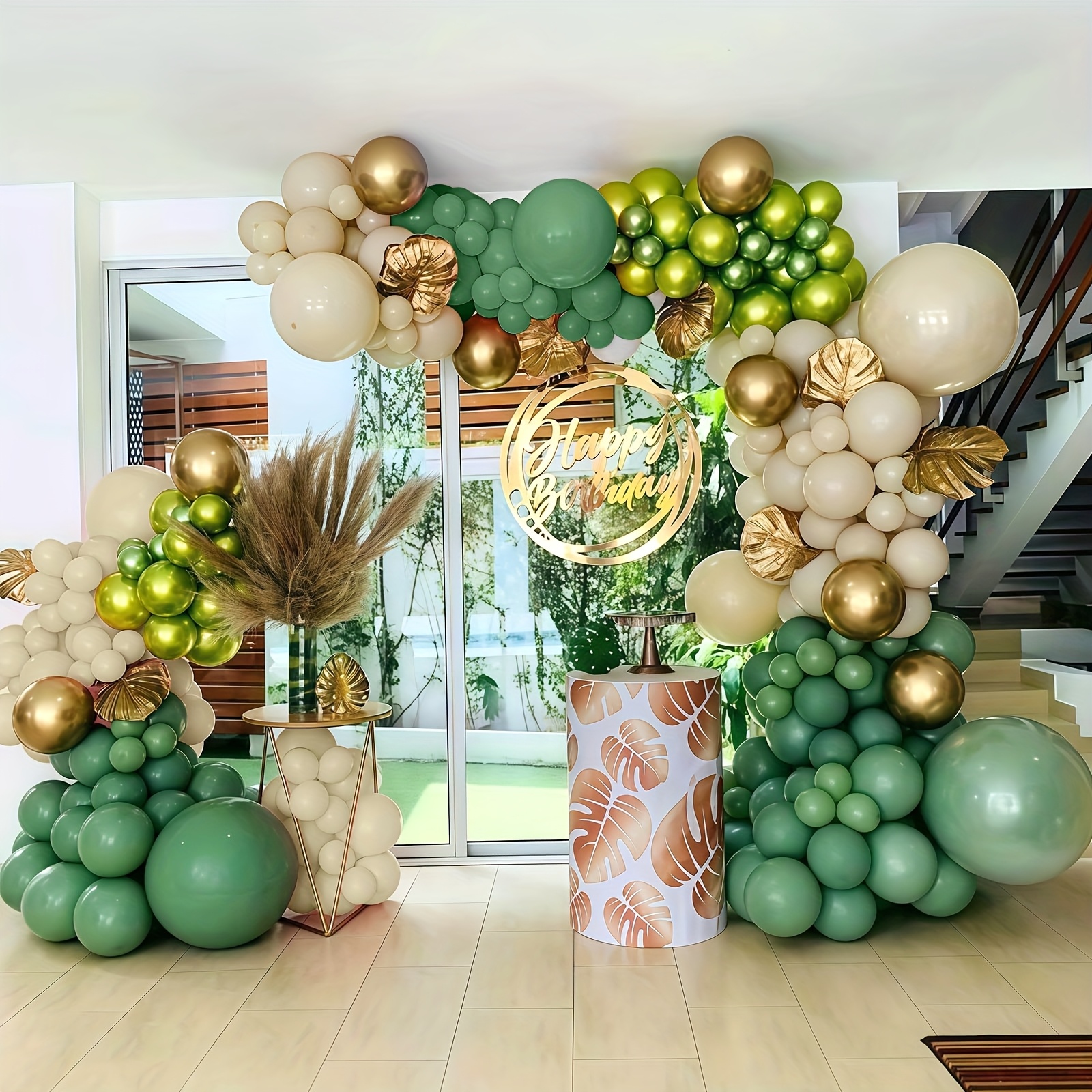 88pcs Sage Green & Golden Ball - огляд і ціна Balloon Arch Kit