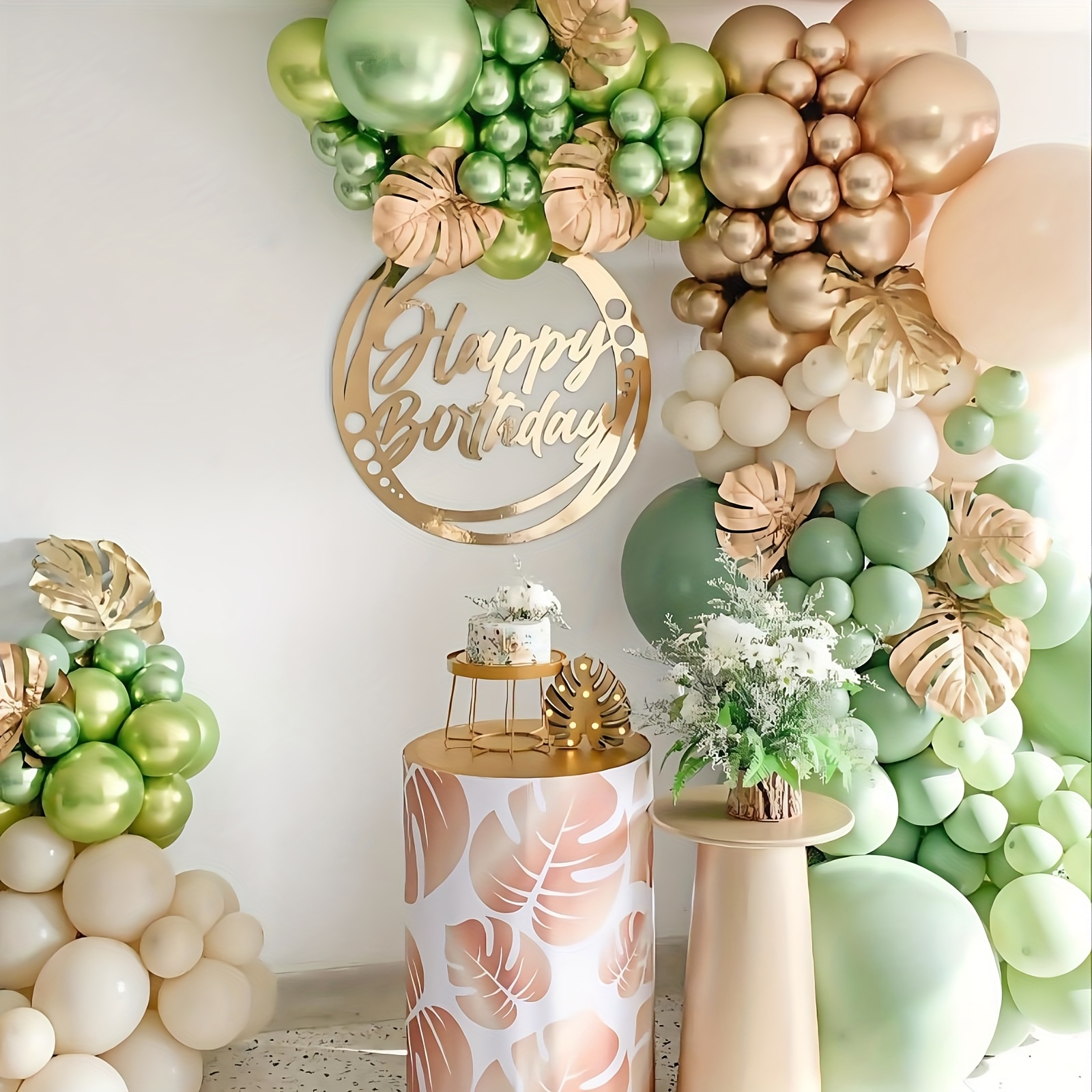 88pcs Sage Green & Golden Ball - огляд і ціна Balloon Arch Kit