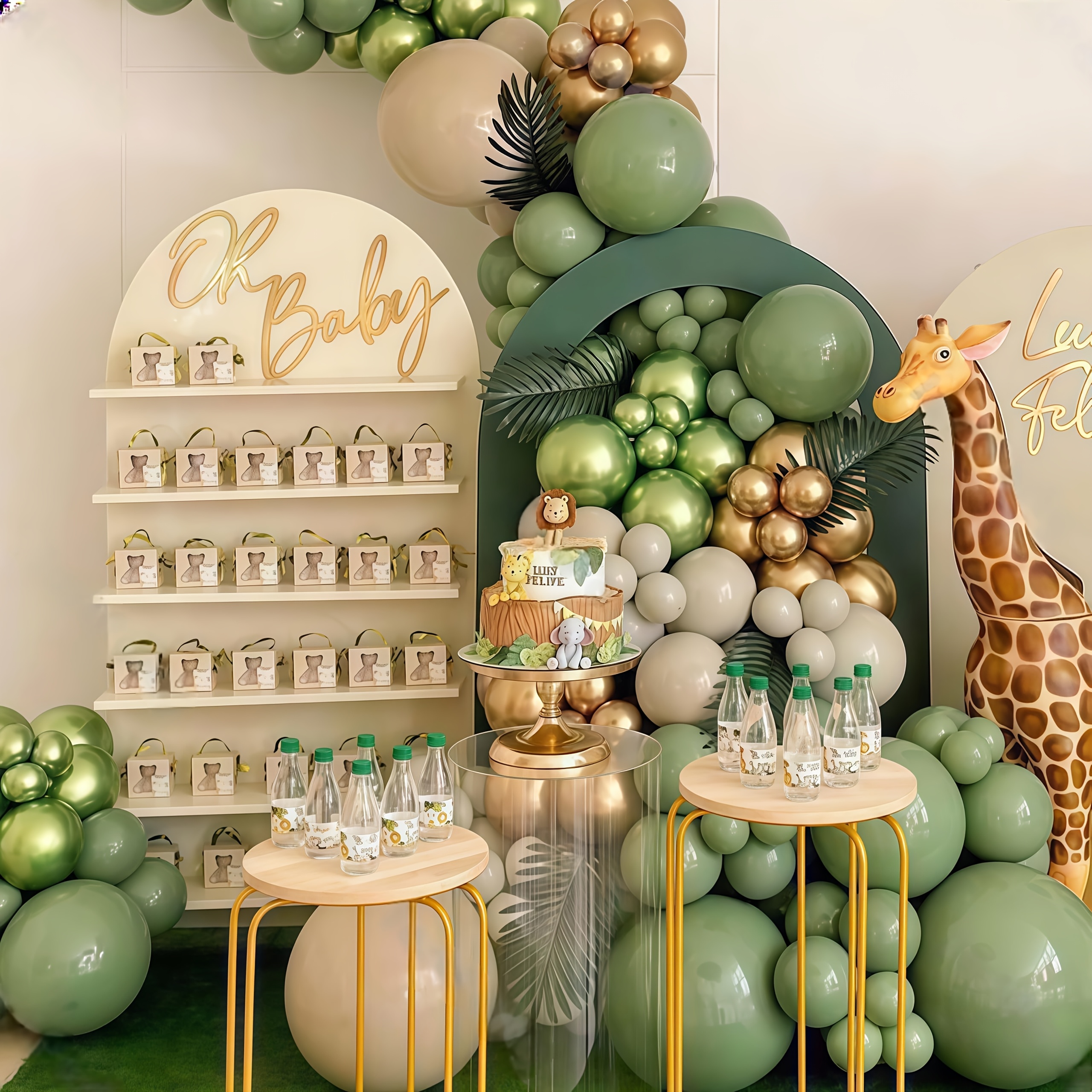88pcs Sage Green & Golden Ball - огляд і ціна Balloon Arch Kit