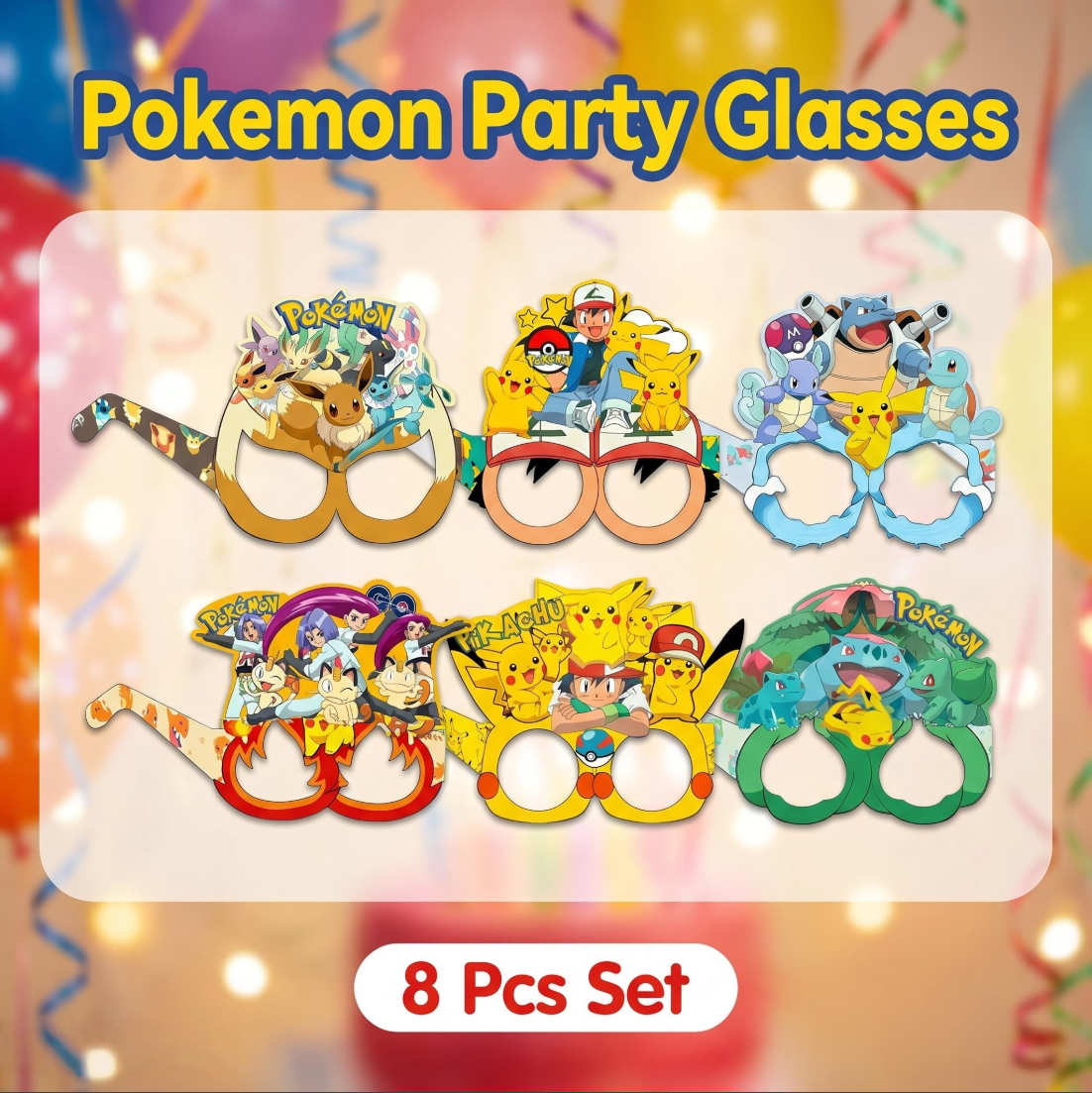 Pokémon-themed paper glasses.  - огляд і ціна Event Supplies