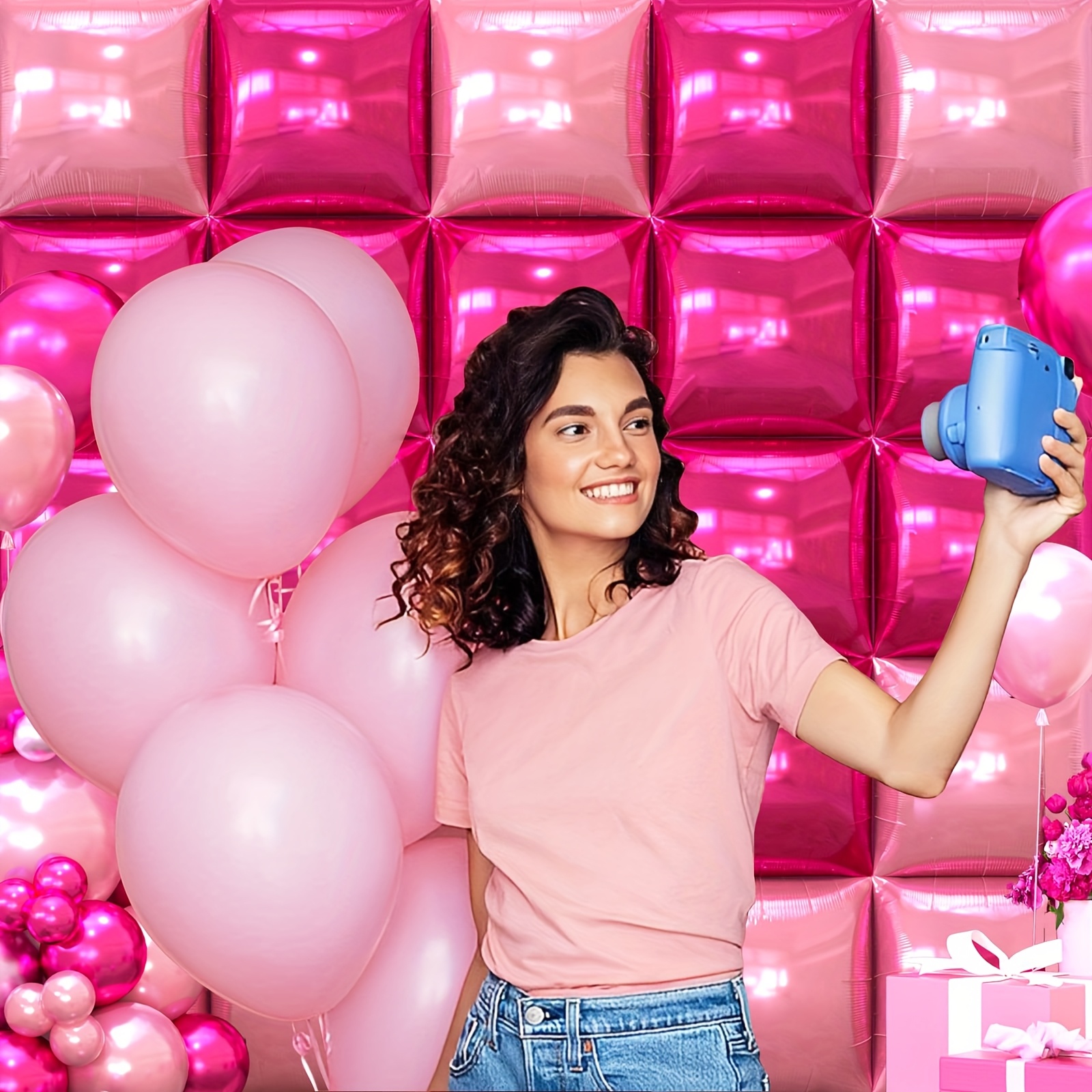 25pcs Magenta Pink Square Foil - огляд і ціна Balloon Arch Kit