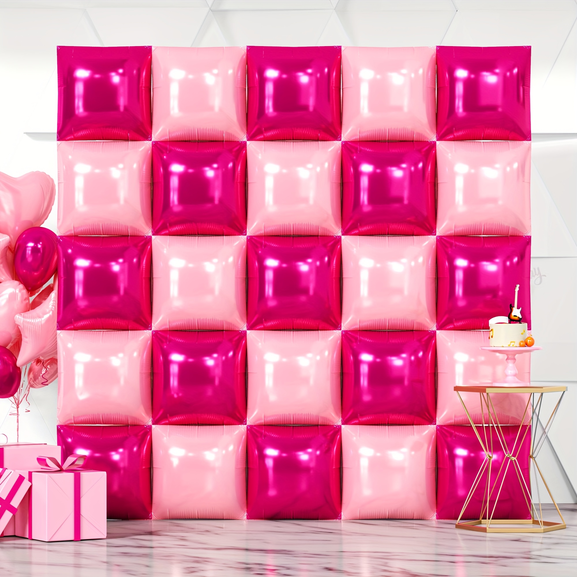 25pcs Magenta Pink Square Foil - огляд і ціна Balloon Arch Kit