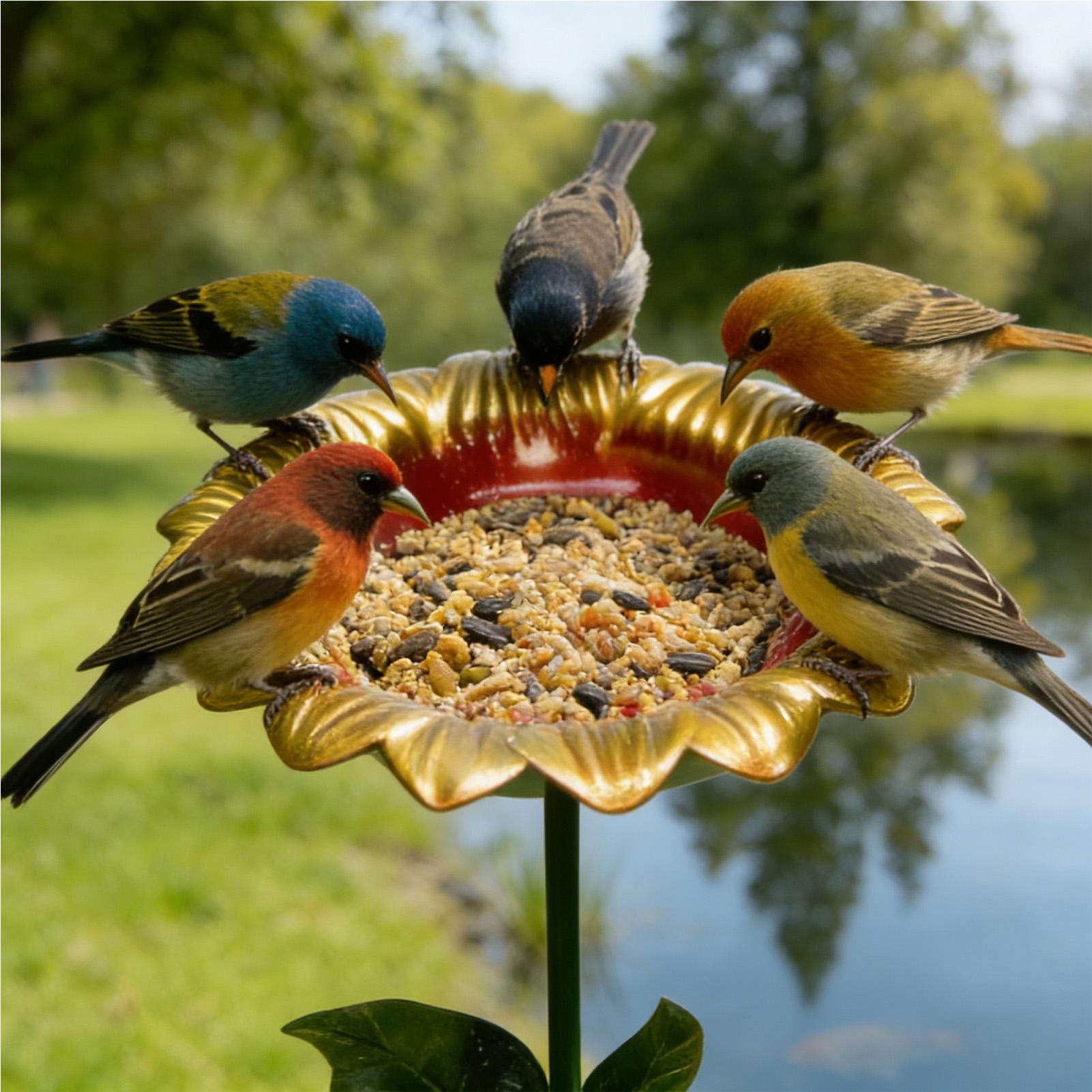 Outdoor Bird Bath Metal Sunflo - огляд і ціна Event Support