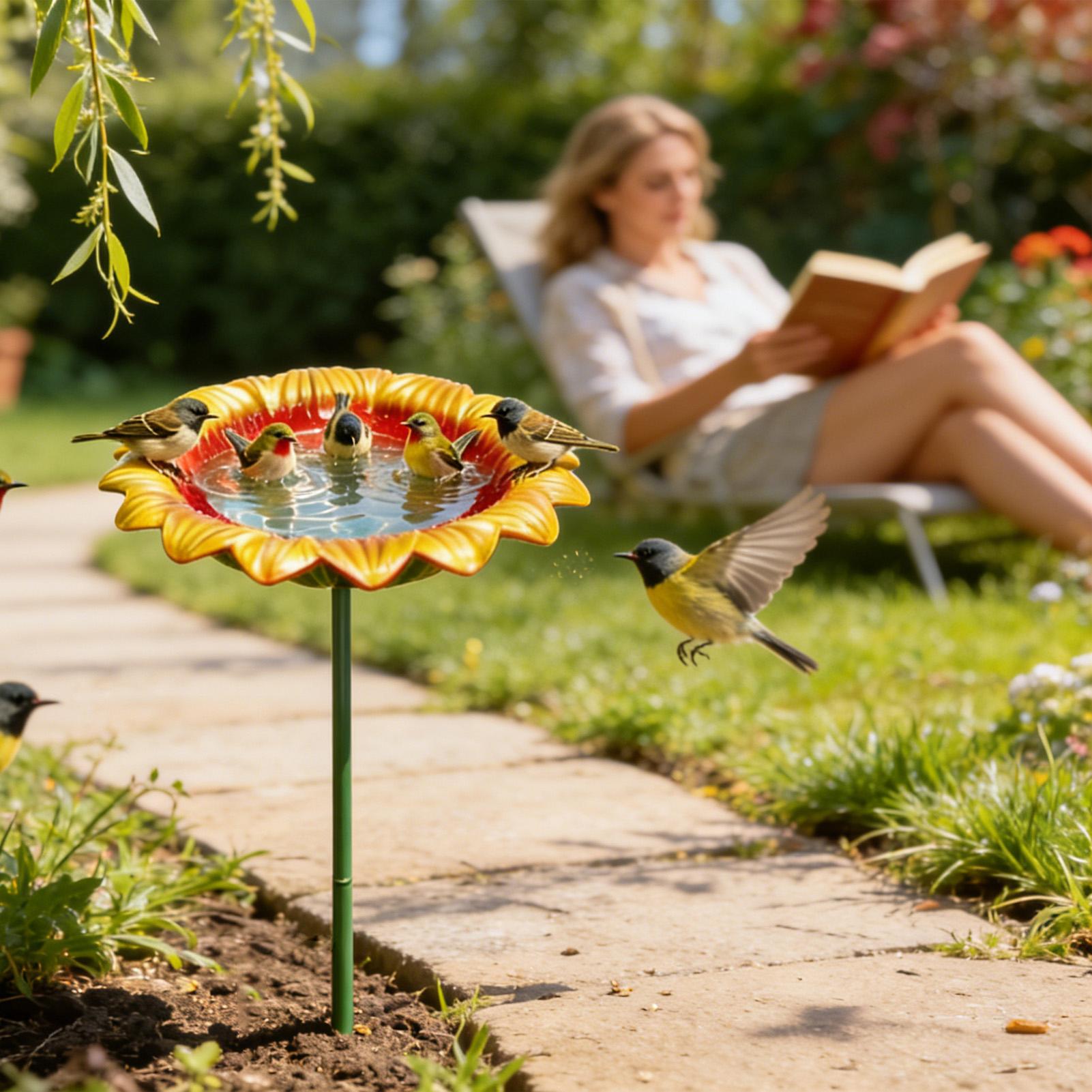 Outdoor Bird Bath Metal Sunflo - огляд і ціна Event Support