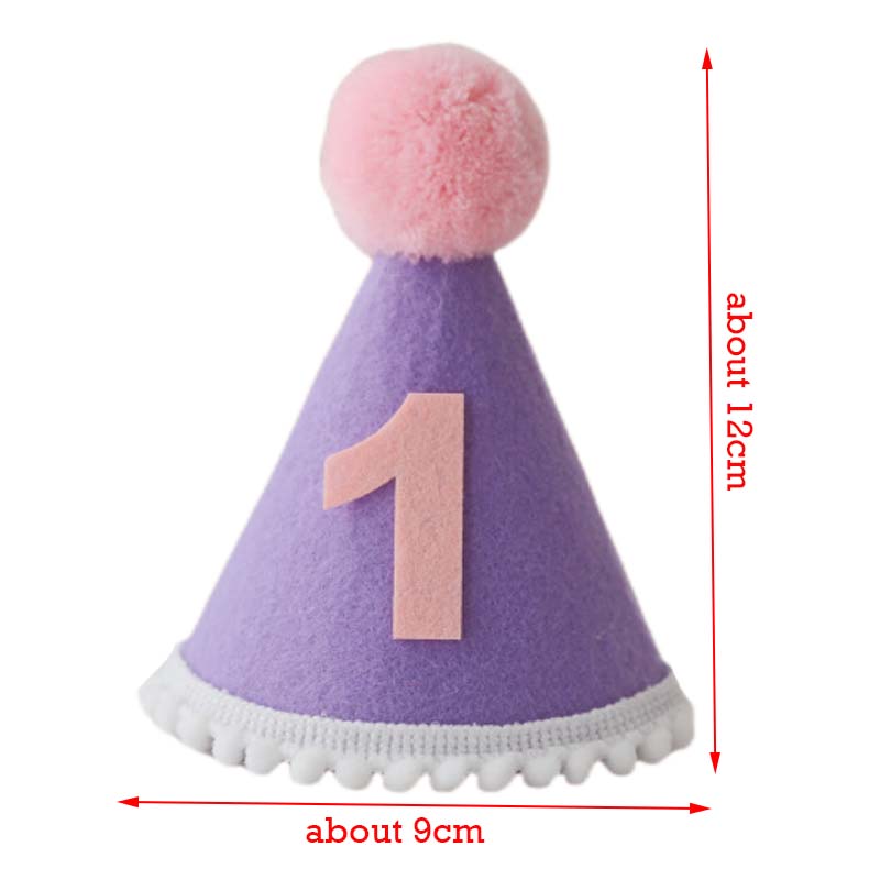 Purple Birthday Hat 1 2 3 4 5  - огляд і ціна Party Hat Cone