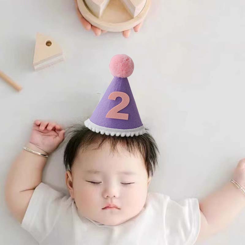 Purple Birthday Hat 1 2 3 4 5  - огляд і ціна Party Hat Cone