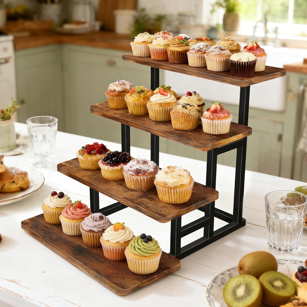 2-Pack Wooden Cupcake Stand fo - огляд і ціна Cupcake Stand Tier