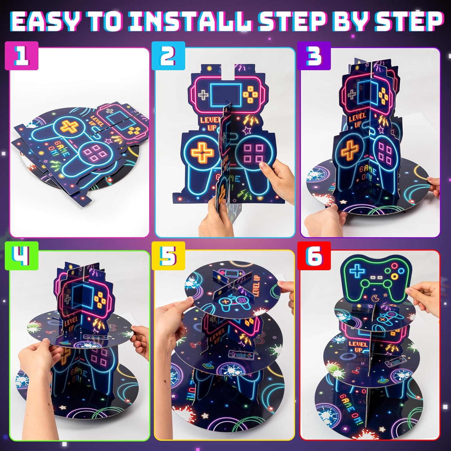 Homiva Store Neon Video Game C - огляд і ціна Cupcake Stand Tier