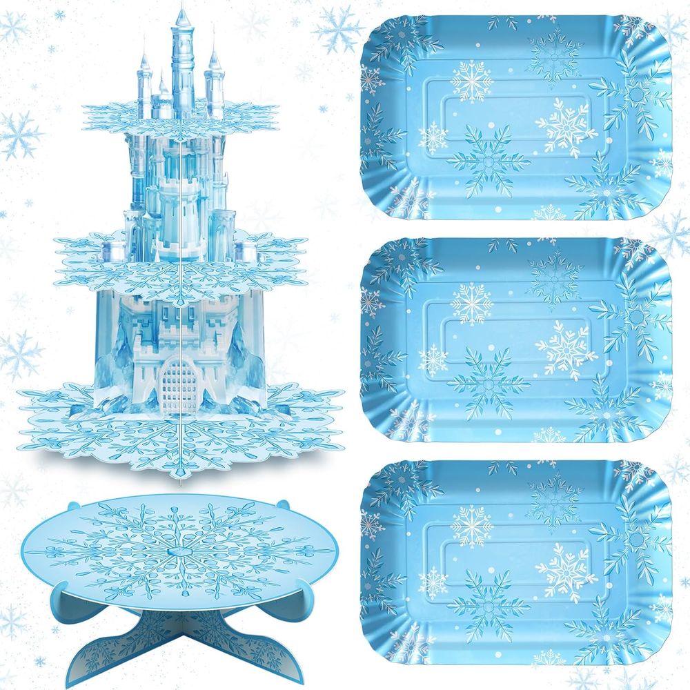 3-Tier Blue Castle Cupcake Sta - огляд і ціна Cupcake Stand Tier