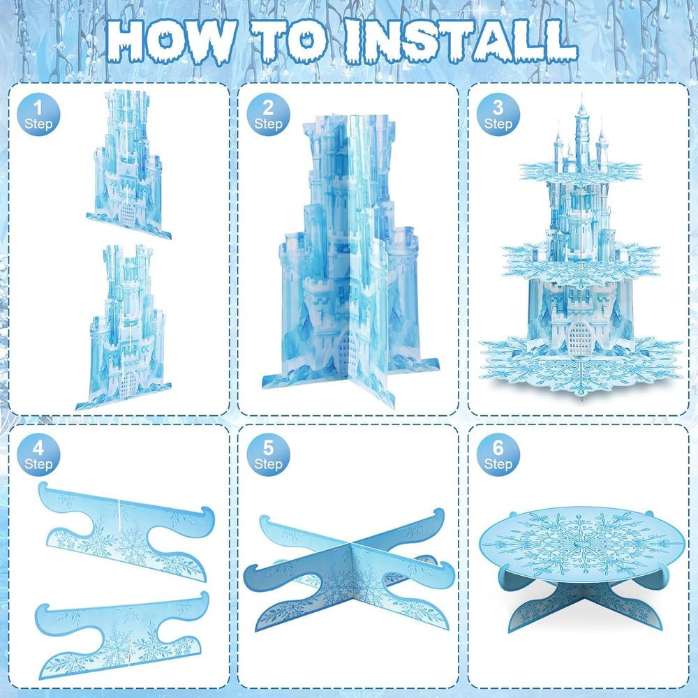 3-Tier Blue Castle Cupcake Sta - огляд і ціна Cupcake Stand Tier