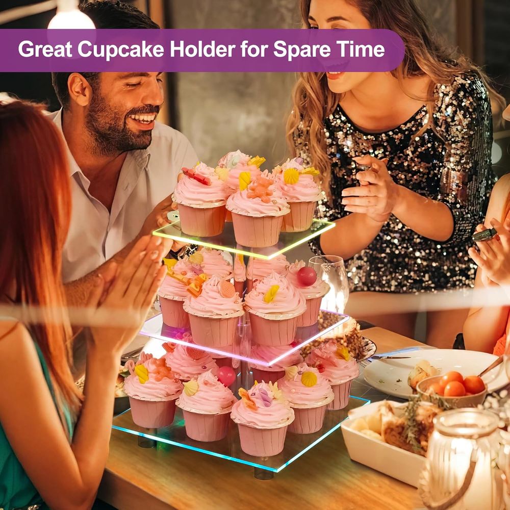 3-Tier Acrylic Cupcake Tower w - огляд і ціна Cupcake Stand Tier