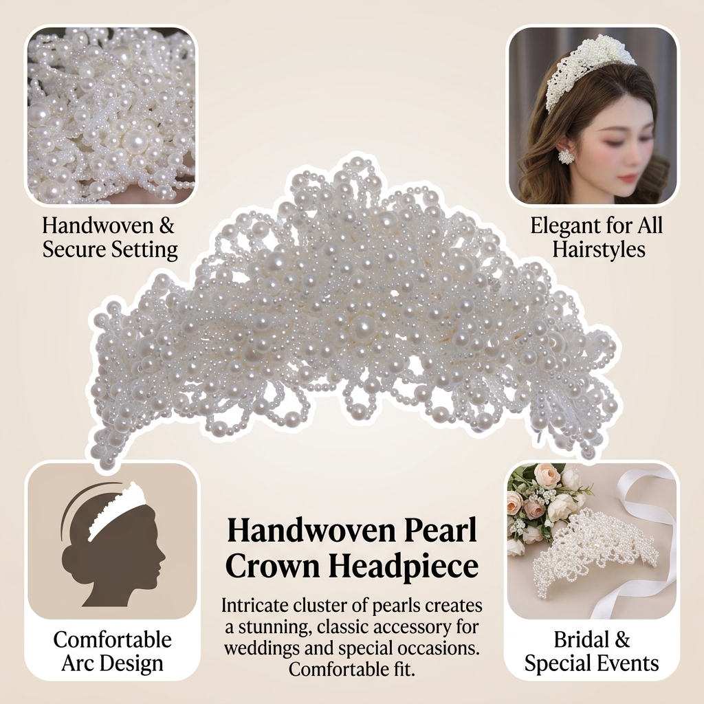 Pearl Crown Headpiece For Wedd - огляд і ціна Event Suppliers