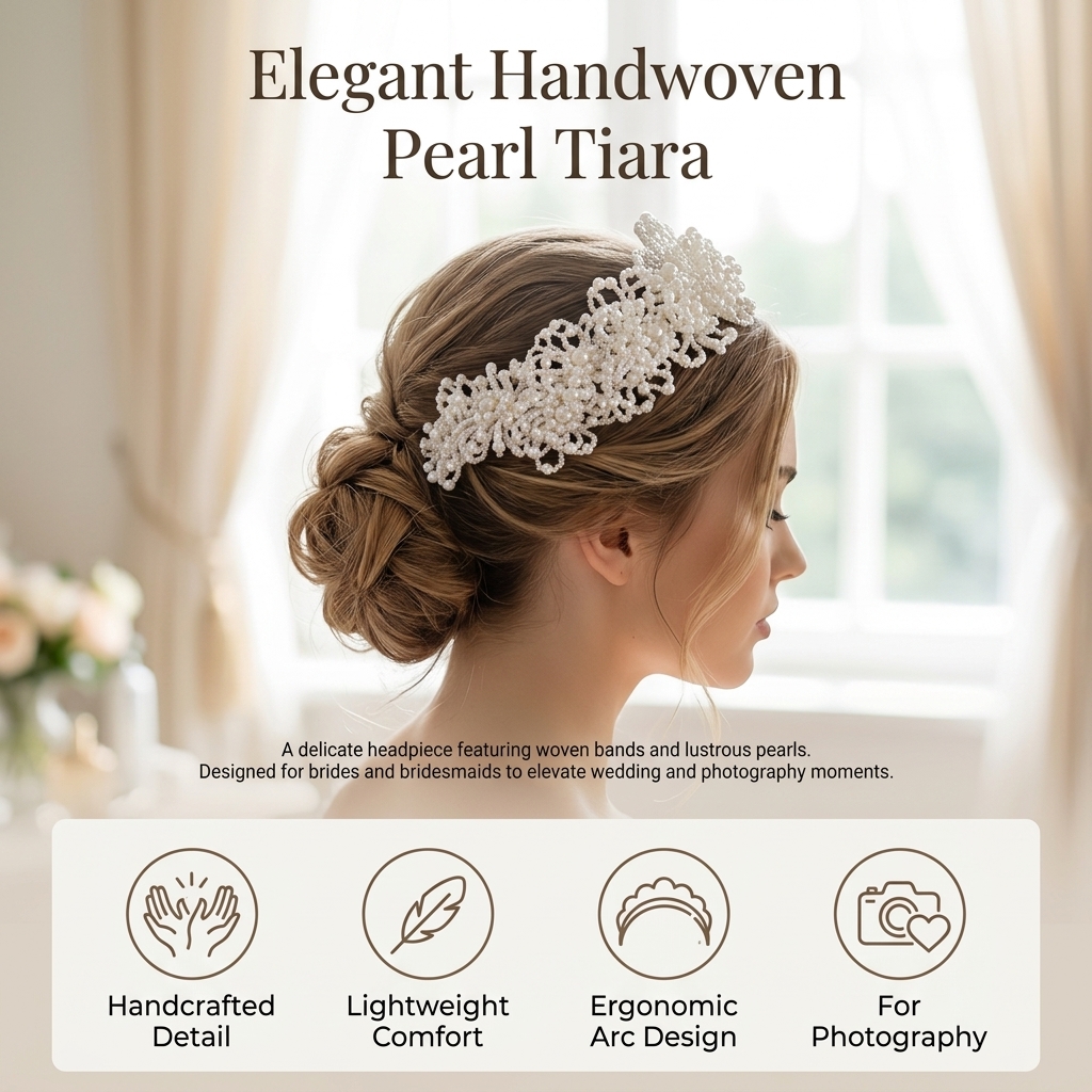 Pearl Crown Headpiece For Wedd - огляд і ціна Event Suppliers