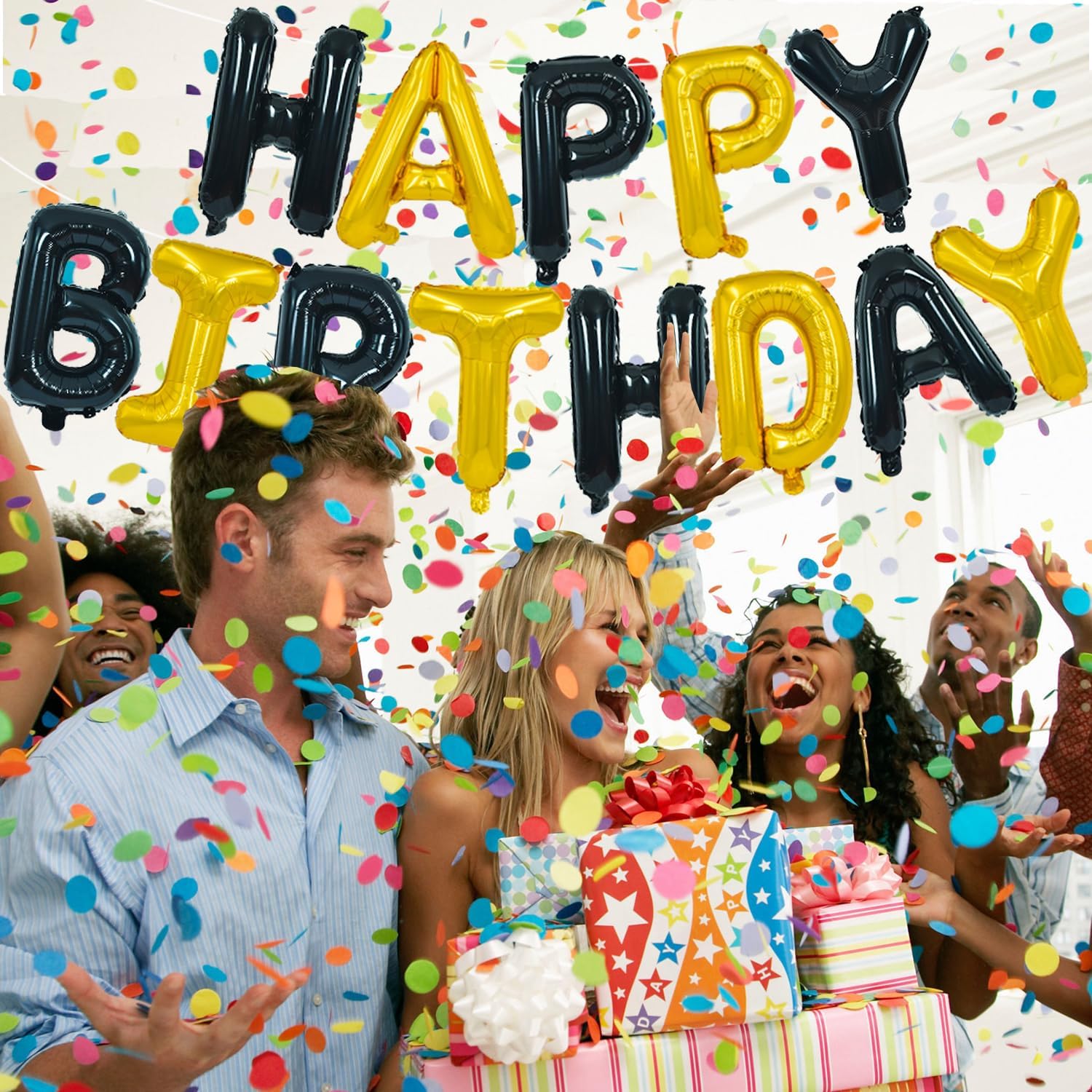 Black Gold Happy Birthday Deco - огляд і ціна Balloon Arch Kit