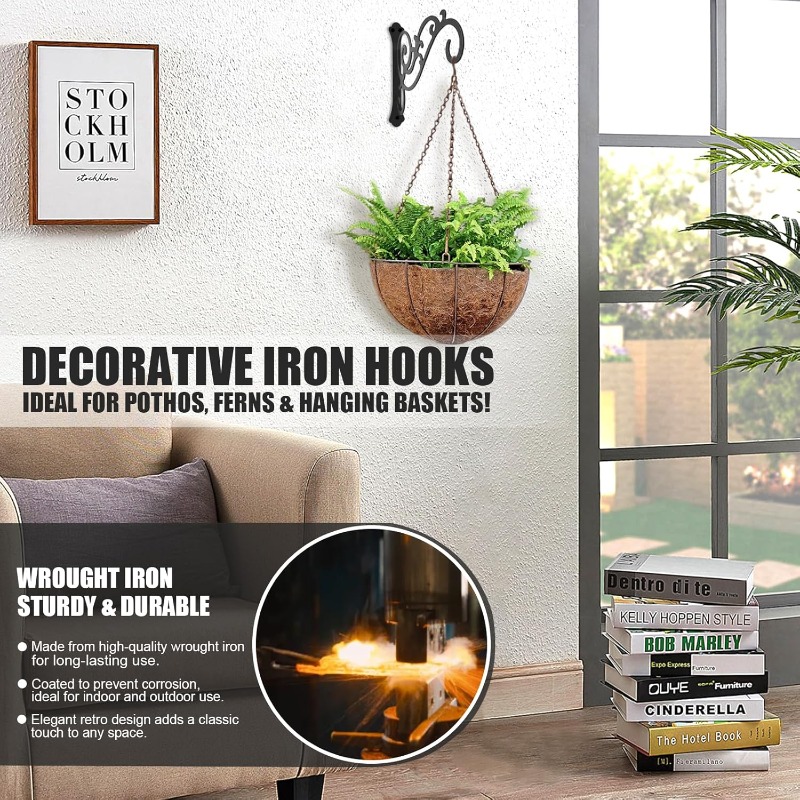 1PC Wall Mounted Bracket Iron  - огляд і ціна Flower Wall Panel
