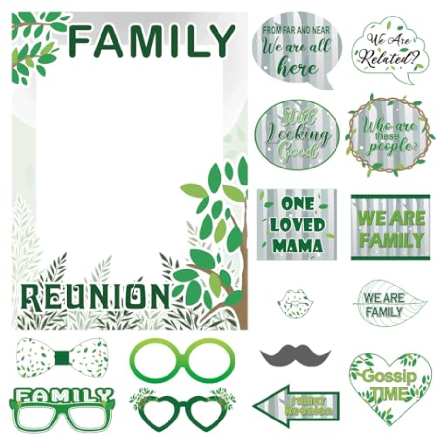 49 Pcs Green Family Tree Photo - огляд і ціна Photo Booth Frame
