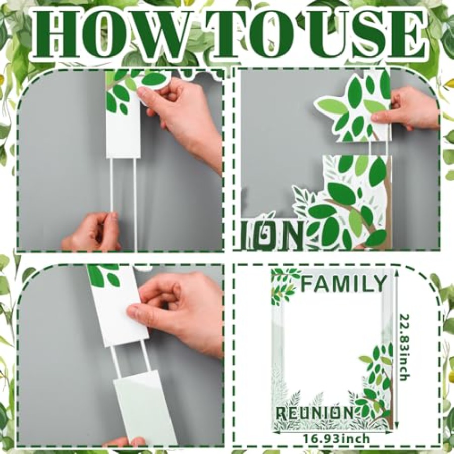 49 Pcs Green Family Tree Photo - огляд і ціна Photo Booth Frame
