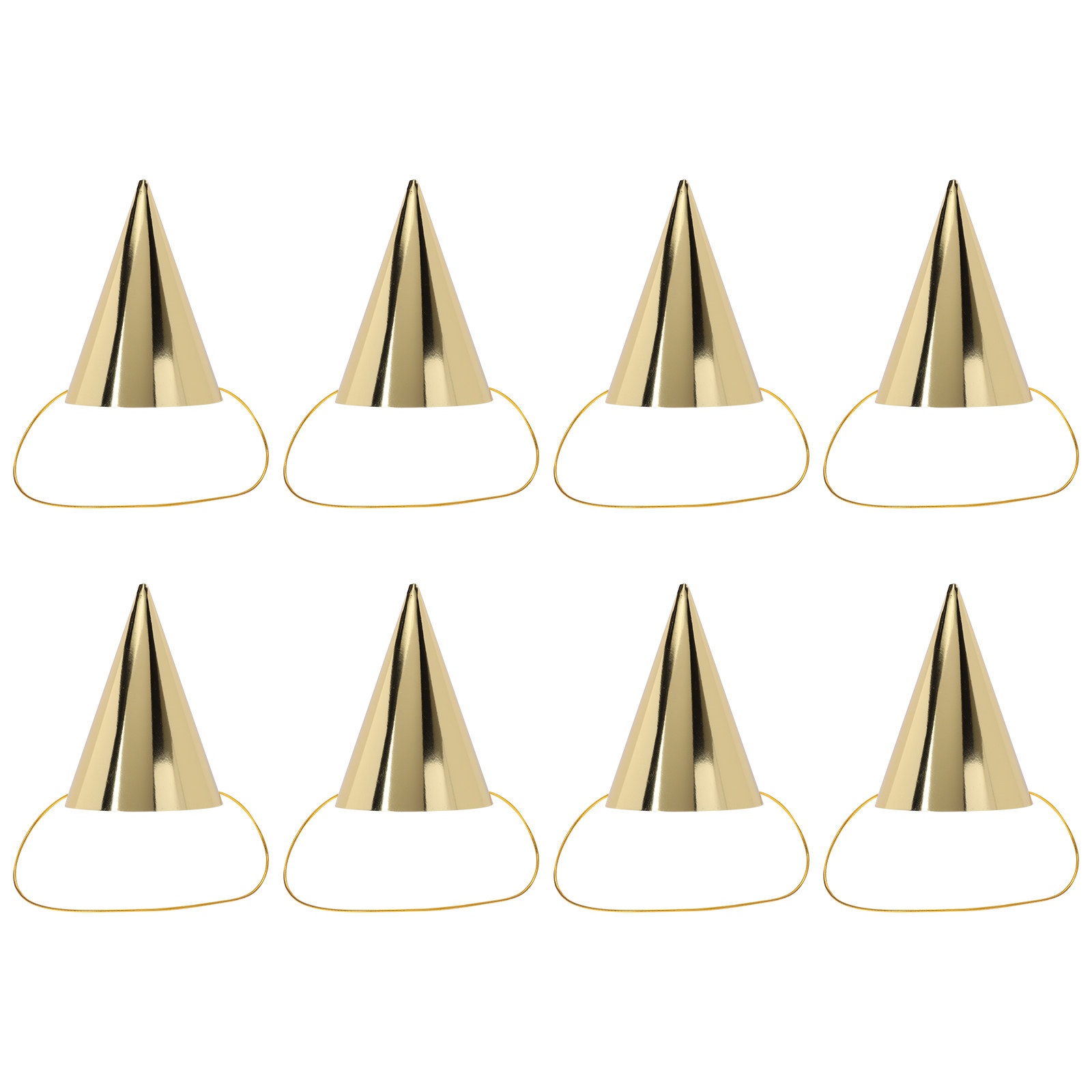 8Pcs Birthday Hats Gold Cone P - огляд і ціна Party Hat Cone