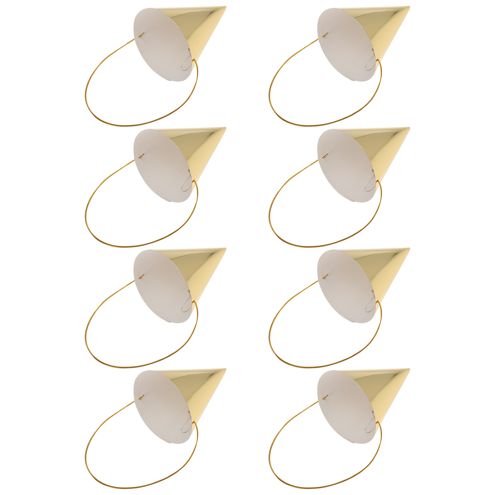 8Pcs Birthday Hats Gold Cone P - огляд і ціна Party Hat Cone