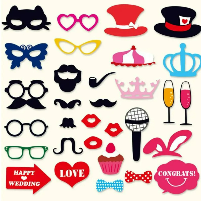 31PCS/set  Fun Wedding Decorat - огляд і ціна Photo Booth Frame