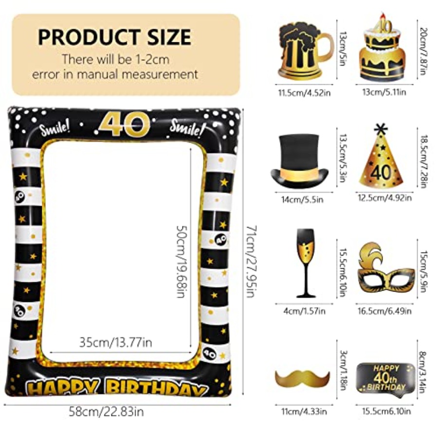 40th Birthday Photo Booth Prop - огляд і ціна Photo Booth Frame