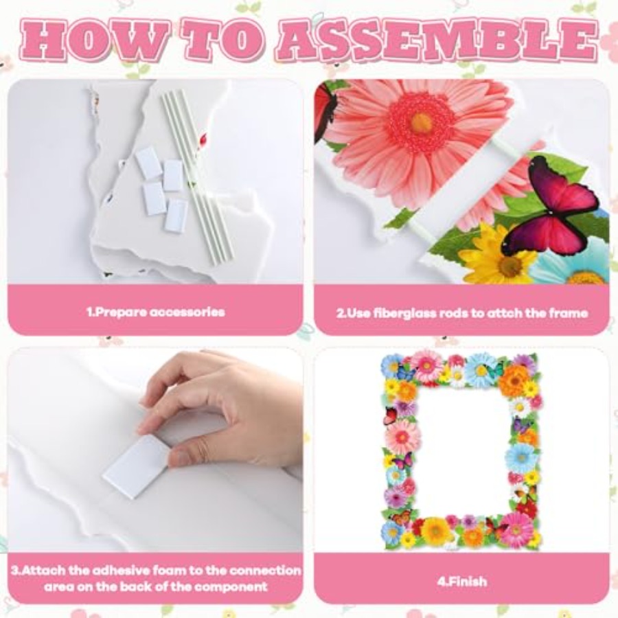 Spring Photo Booth Props Sprin - огляд і ціна Photo Booth Frame