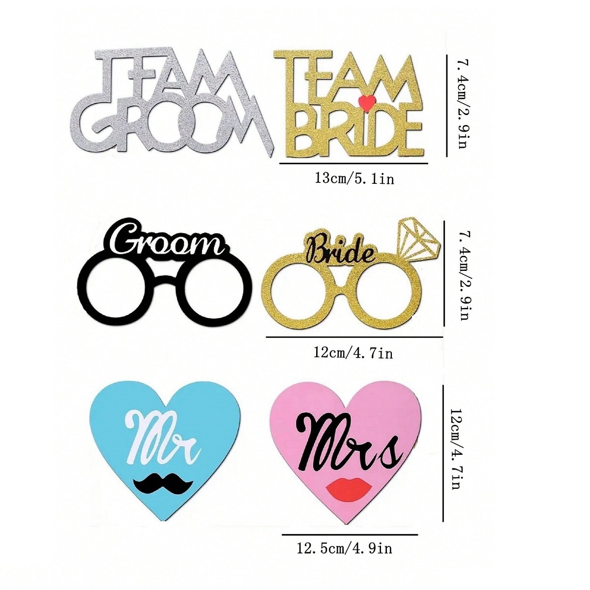 53pcs Wedding Photo Booth Prop - огляд і ціна Photo Booth Frame