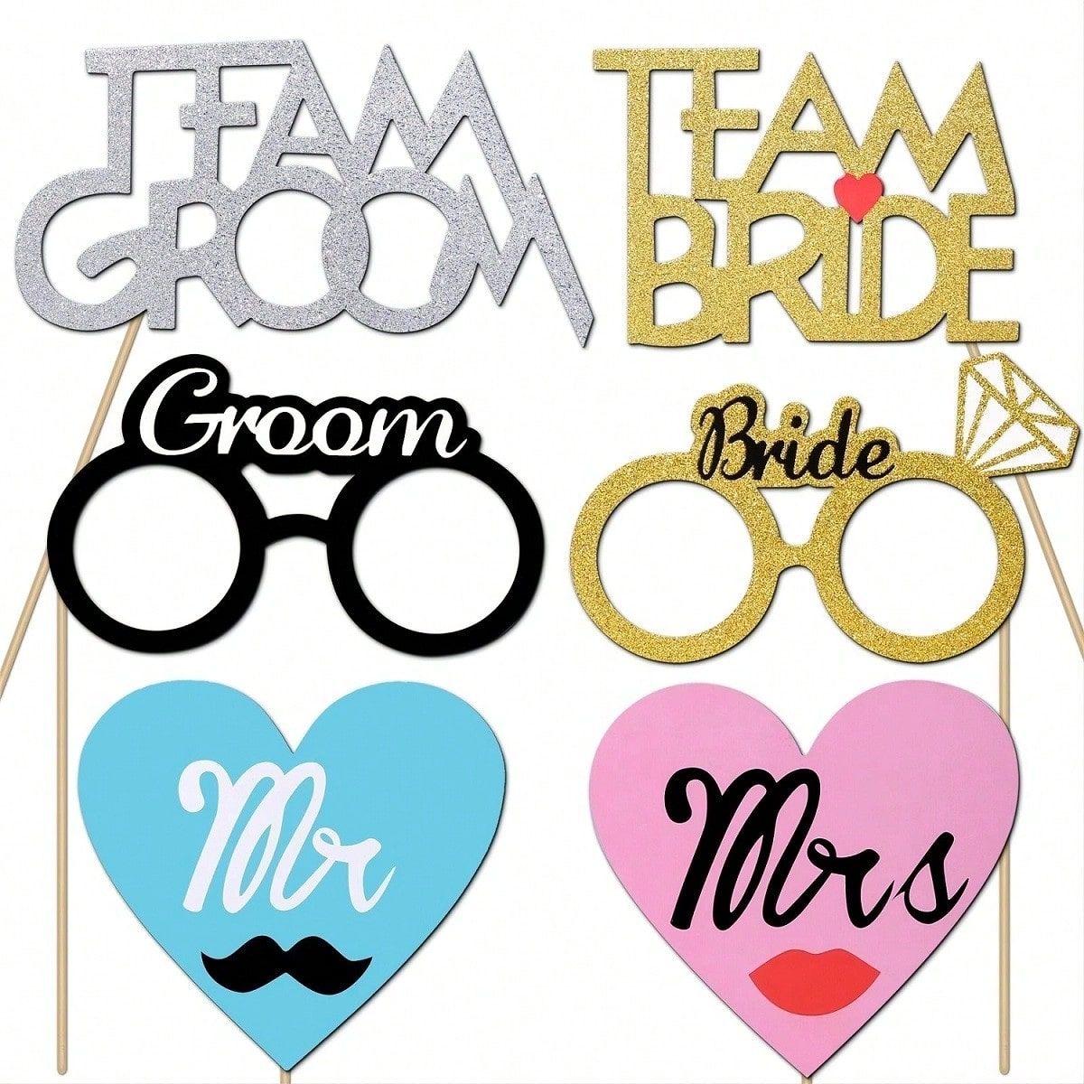 53pcs Wedding Photo Booth Prop - огляд і ціна Photo Booth Frame