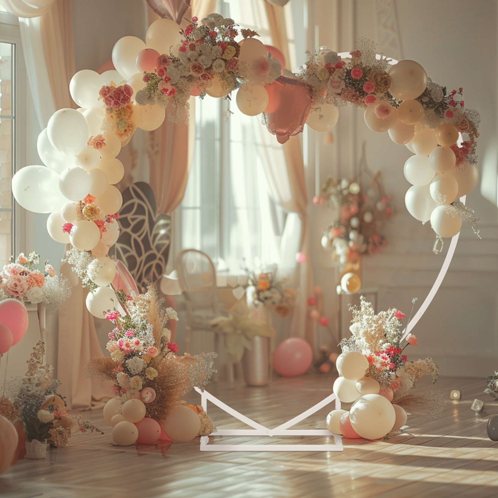 Heart Shaped White Metal Ballo - огляд і ціна Balloon Arch Kit