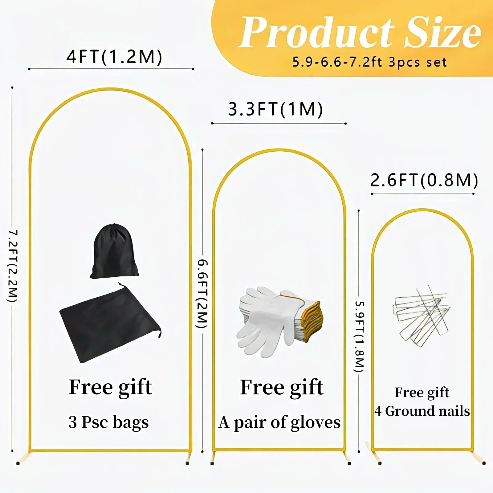 EU Warehouse Gold Metal Balloo - огляд і ціна Balloon Arch Kit