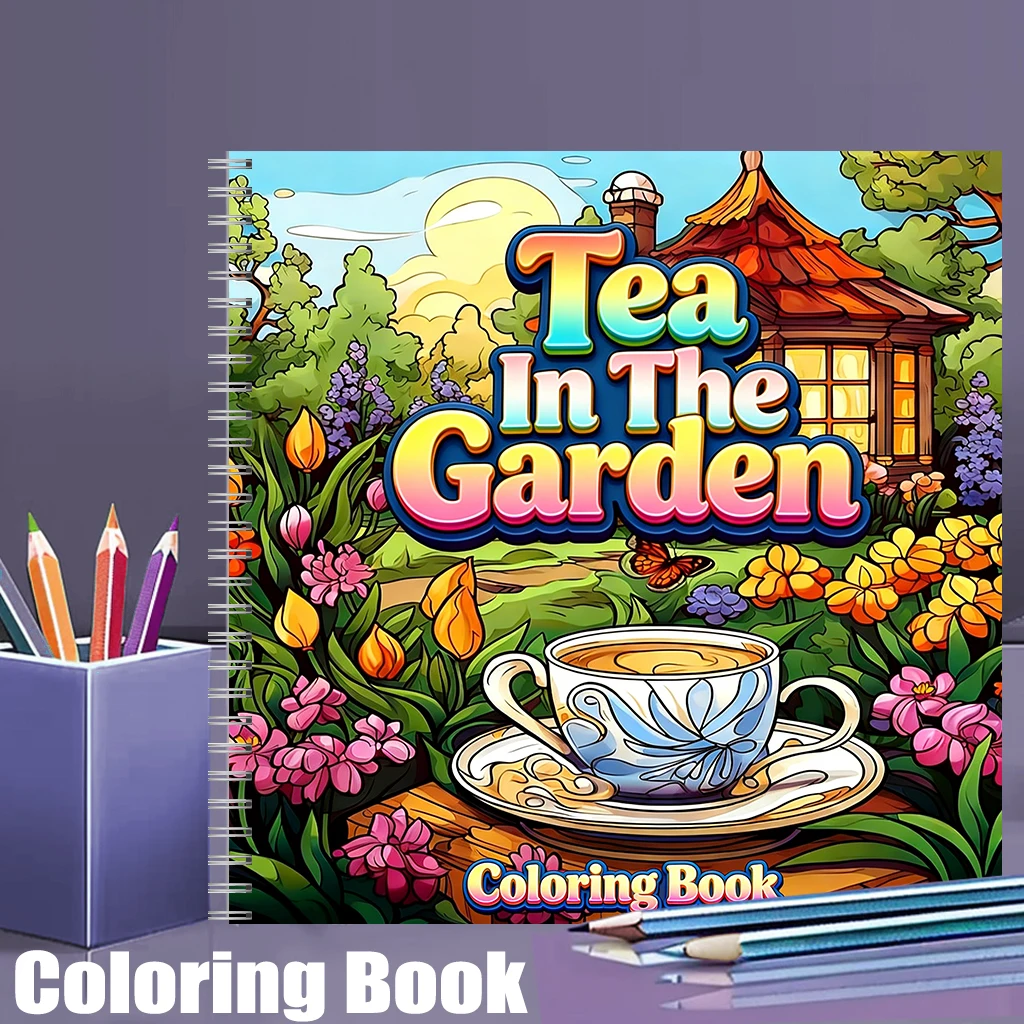 Tea In The Gardens Coloring Bo - огляд і ціна Event Supplies