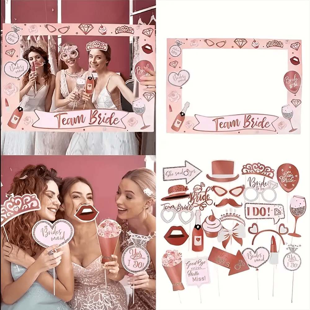 Bachelorette Party Rose Gold P - огляд і ціна Photo Booth Frame