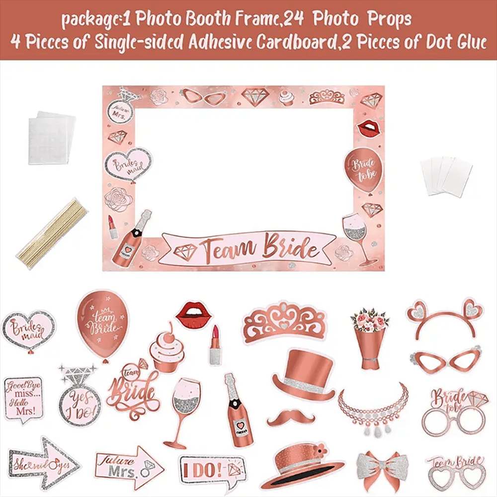 Bachelorette Party Rose Gold P - огляд і ціна Photo Booth Frame