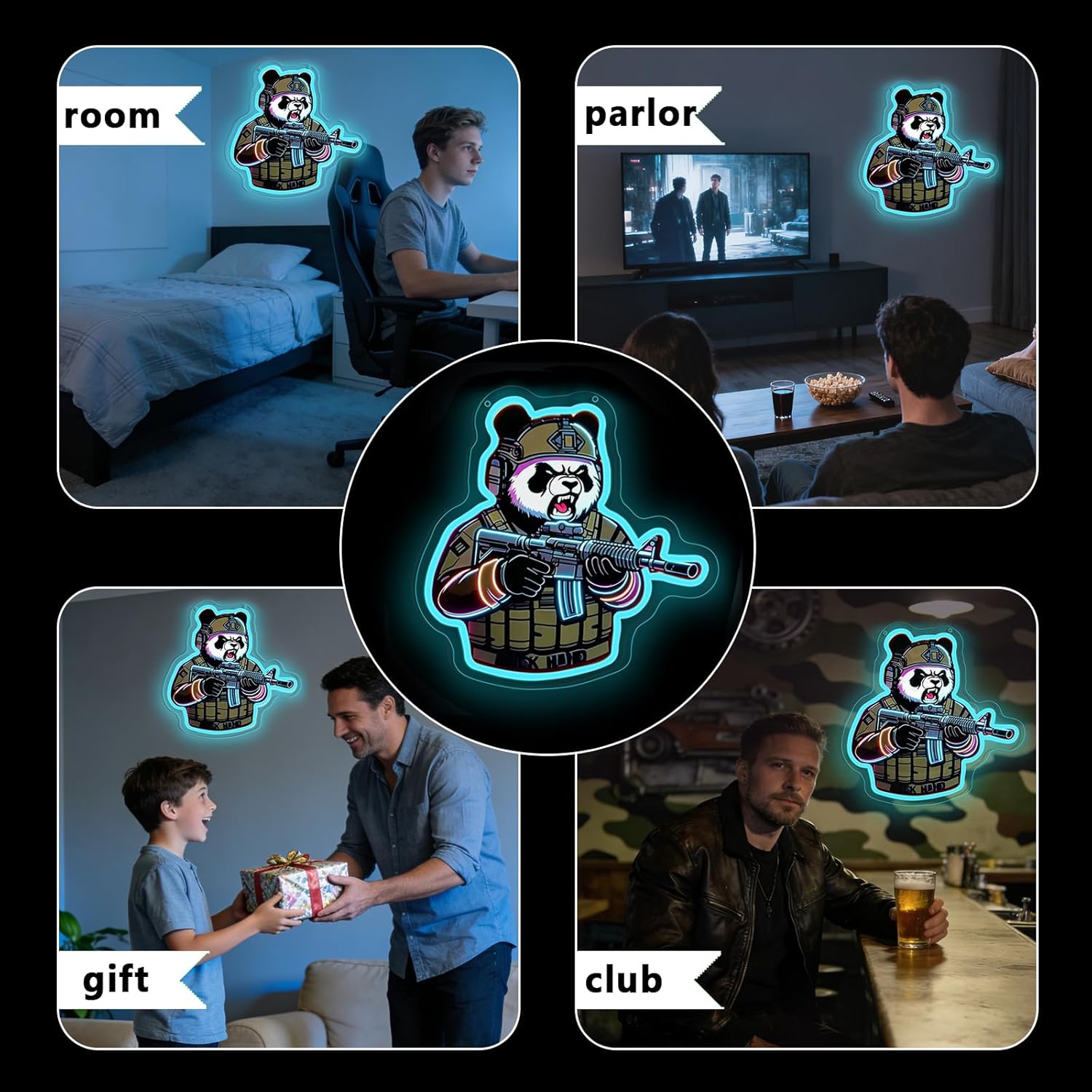 Tactical Panda Neon Sign USB P - огляд і ціна Neon Sign Party