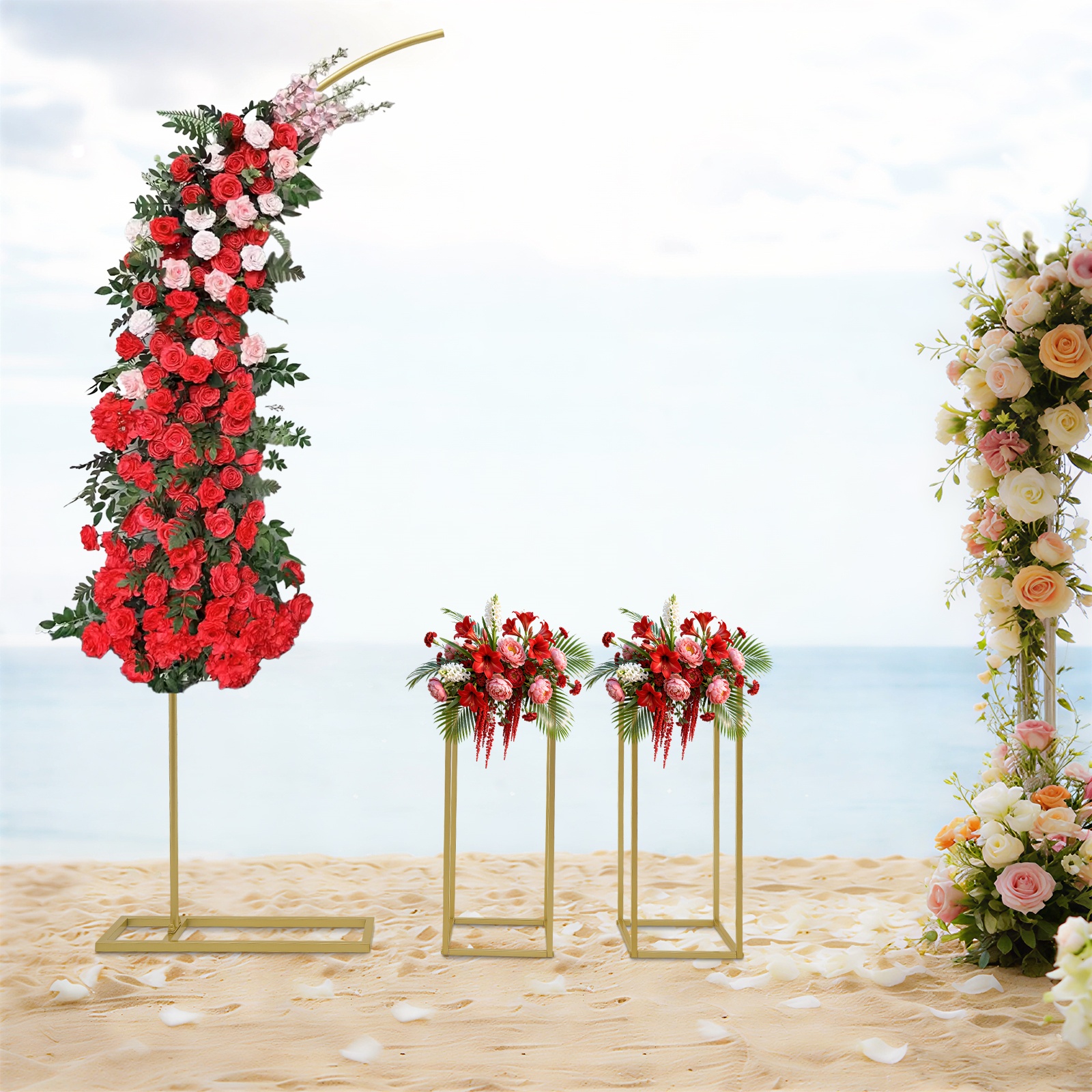 Gold Metal Square Floral Frame - огляд і ціна Photo Booth Frame