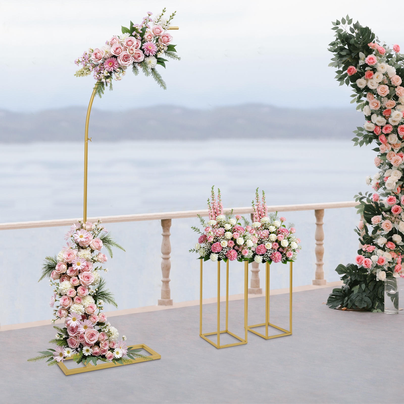 Gold Metal Square Floral Frame - огляд і ціна Photo Booth Frame