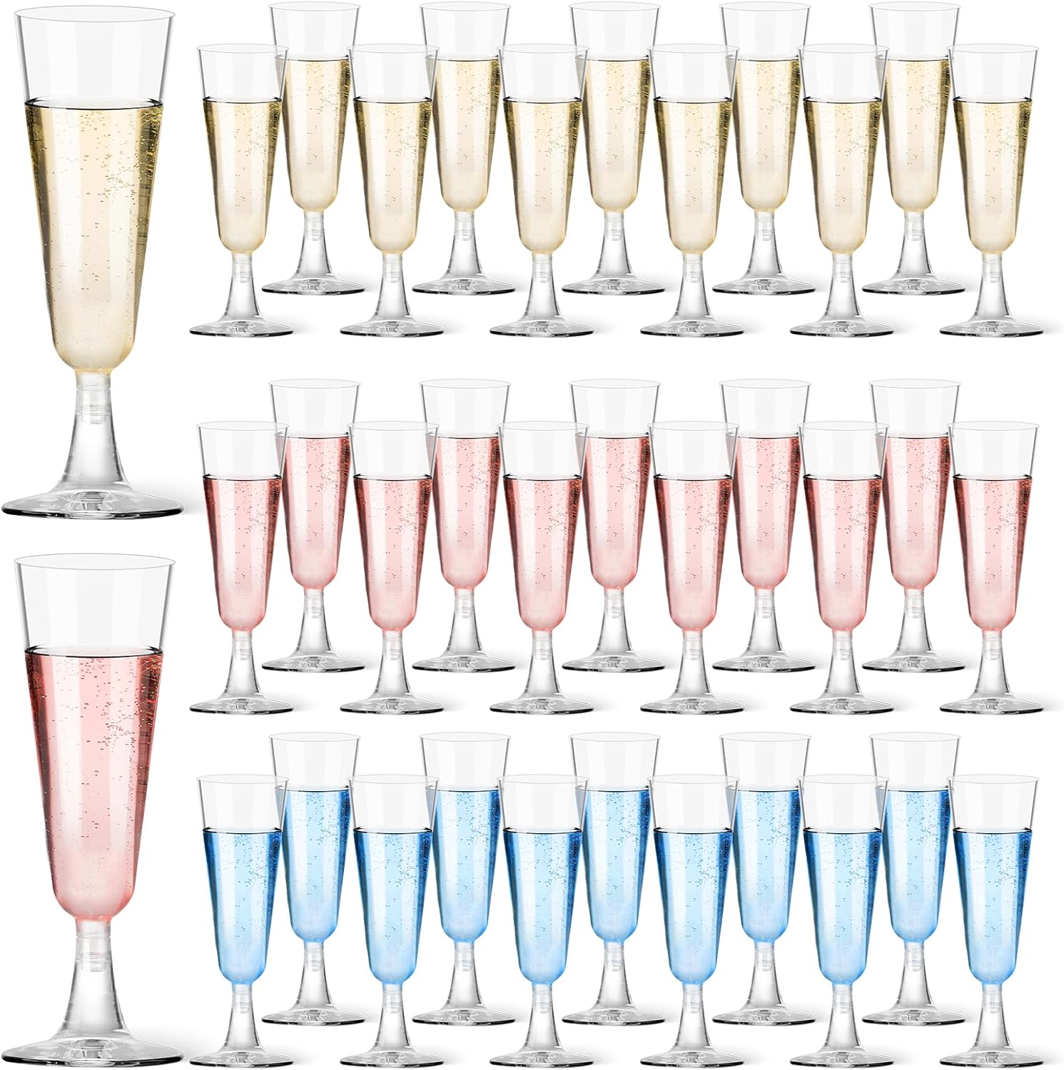 Plastic Champagne Flutes 40 Pa - огляд і ціна Eve Party