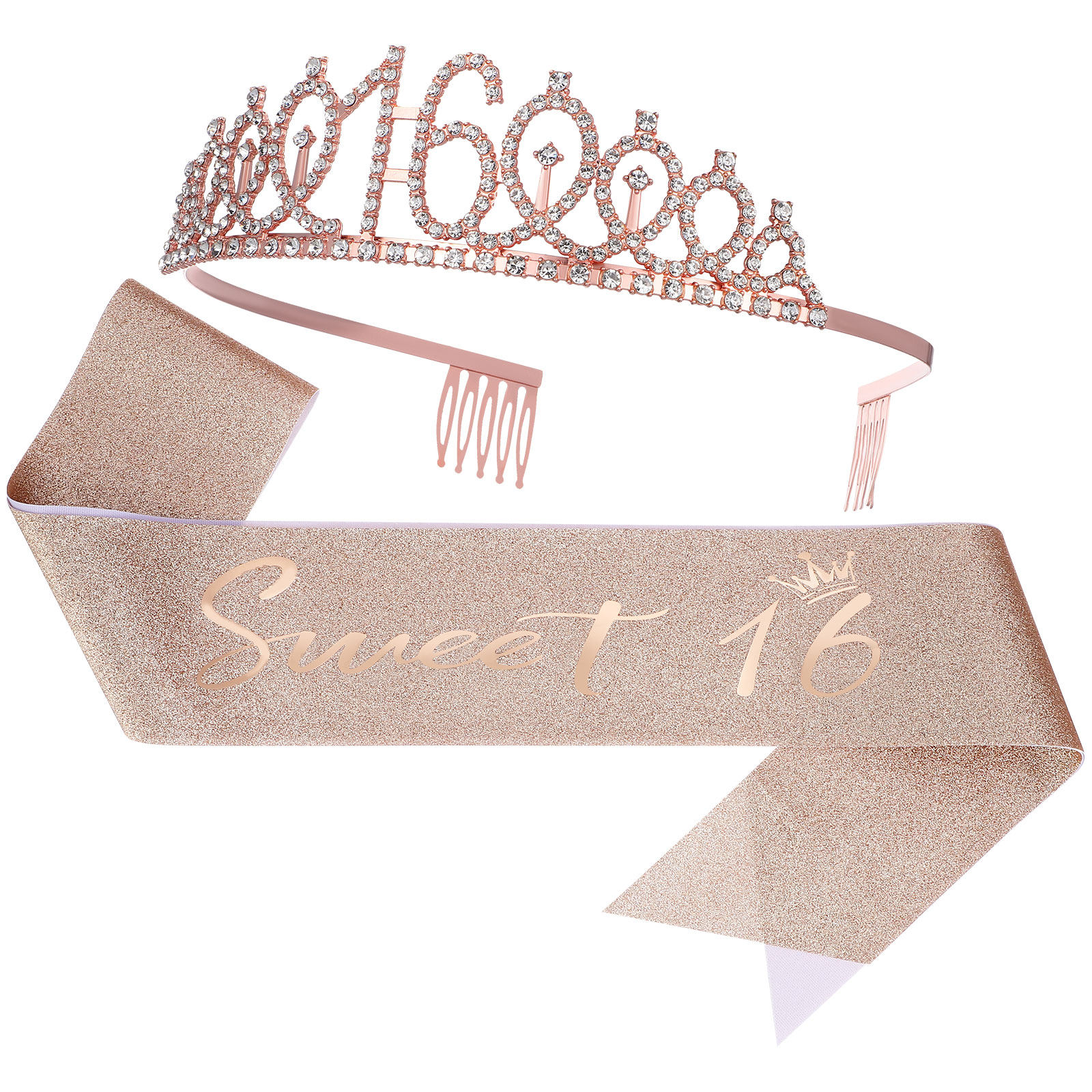 1Set Glittering Birthday Tiara - огляд і ціна Birthday Sash Glitter